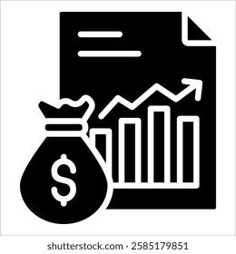 Financial Data Icon Element For Design