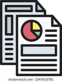 Financial Data Icon image. Suitable for mobile application.