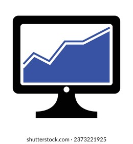 Financial Data Icon, Vector Graphics