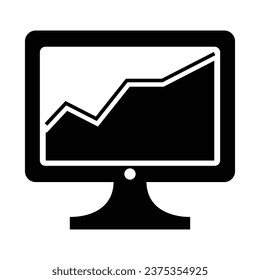 Financial Data Icon, Vector Graphics
