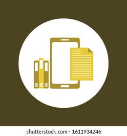 Financial data on smartphone with file folder