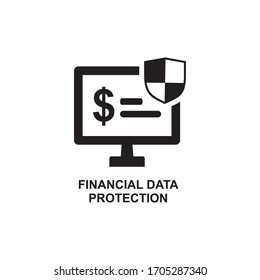FINANCIAL DATA PROTECTION ICON , PAYMENT SAFETY ICON