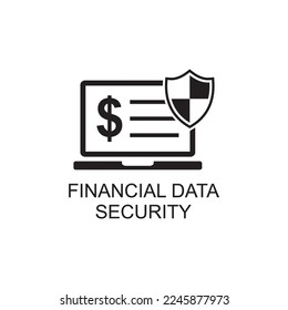 financial data security icon , safety icon