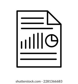 Financial Data vector icon, business report symbol. vector illustration for web site or mobile app.eps