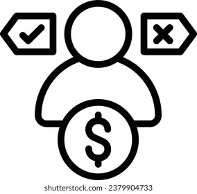 financial decision icon vector management symbol