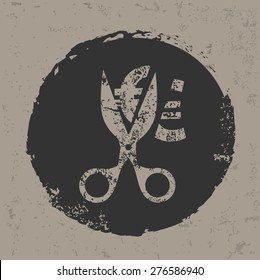 Financial design on grunge background, grunge vector