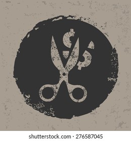 Financial design on grunge background, grunge vector