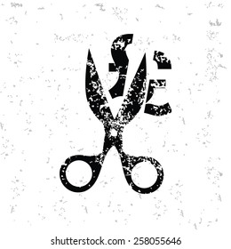 Financial design on old paper,grunge vector
