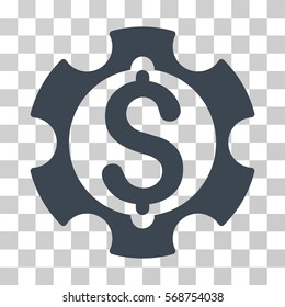 Financial Development Gear icon. Vector illustration style is flat iconic symbol, smooth blue color, transparent background. Designed for web and software interfaces.