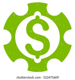 Financial Development grainy textured icon for overlay watermark stamps. Flat symbol with scratched texture. Dotted vector eco green ink rubber seal stamp with grunge design on a white background.