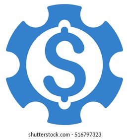 Financial Development vector icon. Flat cobalt symbol. Pictogram is isolated on a white background. Designed for web and software interfaces.