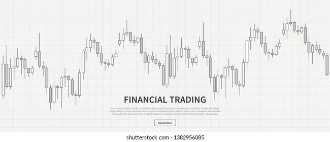 Financial diagram candlestick chart vector illustration. Candlestick trading graph creative concept. Financial chart graphic design.
