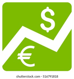 Financial Diagram vector icon. Flat eco green symbol. Pictogram is isolated on a white background. Designed for web and software interfaces.