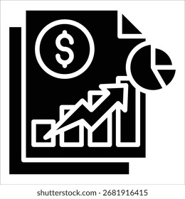 Icon-Element für Finanzinformationen für das Design