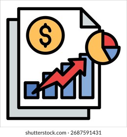 Icon-Element für Finanzinformationen für das Design