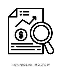 Vektorgrafik der Symbolzeile "Financial Disclosure"