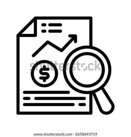 Financial Disclosure icon line vector illustration