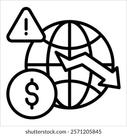 Financial Distress Icon Element For Design
