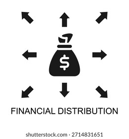 Symbol für Finanzverteilung, Vektorgrafik