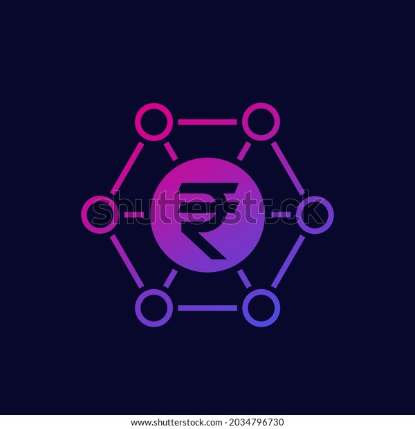 Financial
diversification and indian rupee vector
icon
