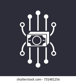 Financial diversification, investments, funding vector icon