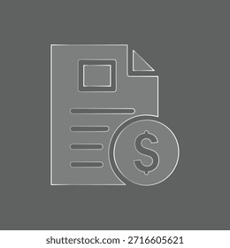 Documento financiero con el icono del dólar