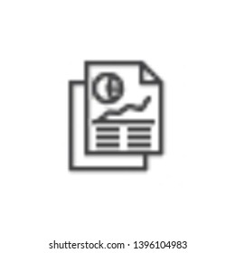 Financial document file line icon. linear style sign for mobile concept and web design. Business graph report outline vector icon. Symbol, logo illustration. Pixel perfect vector graphics