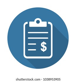 The financial document. Icon.
