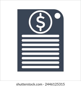 Financial document icon.vector graphics design