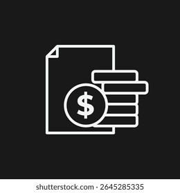 Financial Document with Money Icon  Invoice, Bill, Payment And Investment Papers