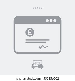 Financial document - Pound - Vector flat icon