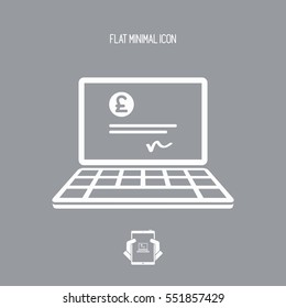 Financial document - Sterling - Vector flat icon