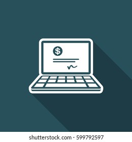 Financial document - USD - Vector flat icon