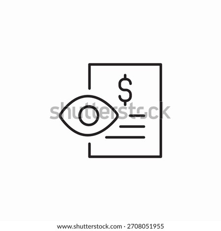 financial document view icon sign vector