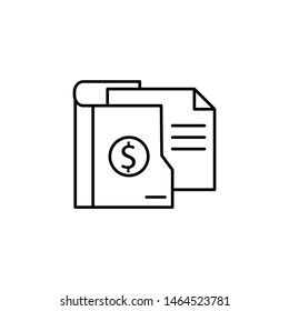financial documents folder icon. Element of business icon