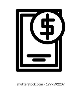 financial documents icon or logo isolated sign symbol vector illustration - high quality black style vector icons
