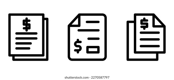 financial documents icon or logo isolated sign symbol vector illustration - high quality black style vector icons