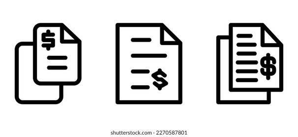 financial documents icon or logo isolated sign symbol vector illustration - high quality black style vector icons