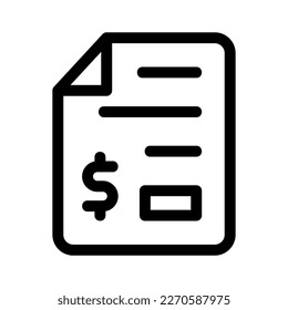 financial documents icon or logo isolated sign symbol vector illustration - high quality black style vector icons