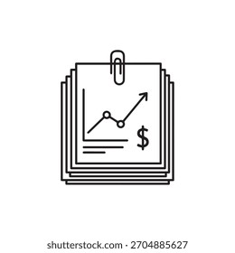 "Ícone de Documentos Financeiros - Relatórios e Demonstrativos"