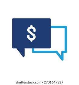 Dólar financiero Comentario de color icono de diseño de Vector bueno para el Web o el App móvil