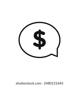 Financial Dollar Comment Icon for Discussions