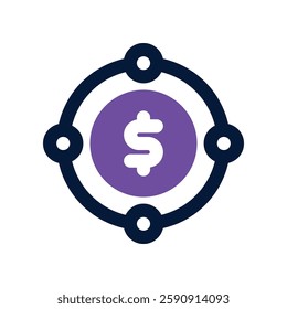 financial dual tone icon. vector icon for your website, mobile, presentation, and logo design.
