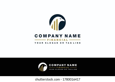 financial eagle logo design vector template