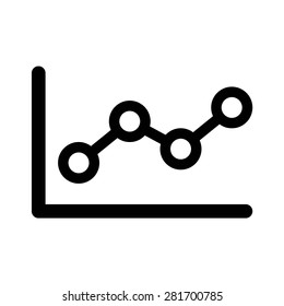 Financial Earnings Analytics Chart Or Graph Line Art Vector Icon For Apps And Websites