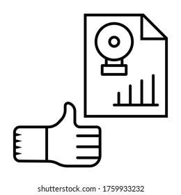 Financial earnings analytics graph or chart flat icon