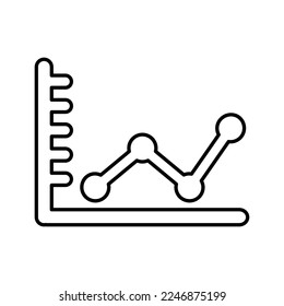Financial Earnings Analytics Graph Or Chart Icon In Line Style