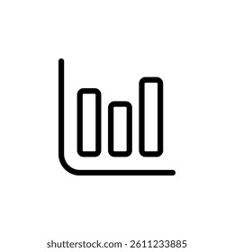 Financial earnings analytics graph or chart flat icon for apps and websites
