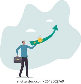 Conceito financeiro ou econômico, câmbio de moeda ou fundo mútuo com economia dos EUA e da UE, investimento de crescimento ou câmbio, caráter para design.