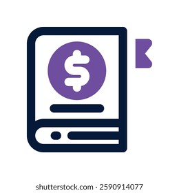 financial education dual tone icon. vector icon for your website, mobile, presentation, and logo design.